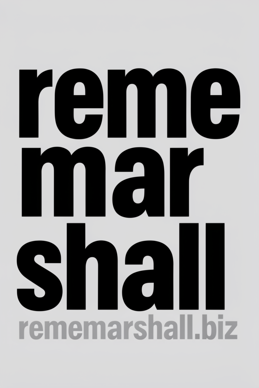 rememarshall.biz typographic identity artwork